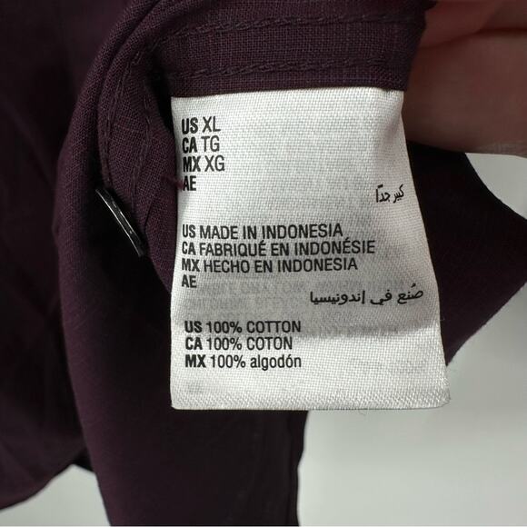 Alfani Pocket Button Down Dress Shirt in port Size XL - Picture 5 of 7